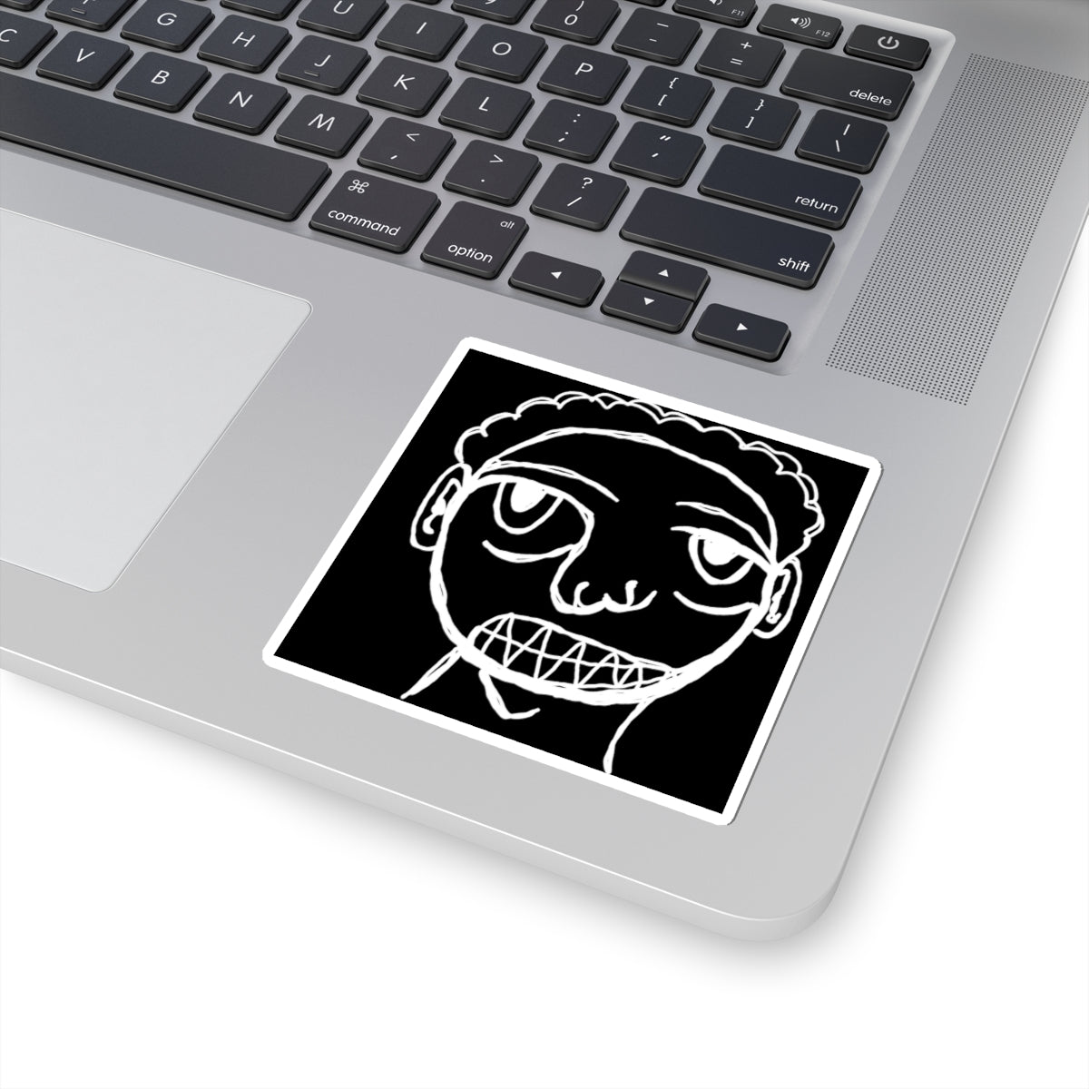 OG Grit Boy Sticker — Black & White Kiss-Cut Laptop Decal - FMLxArt Store