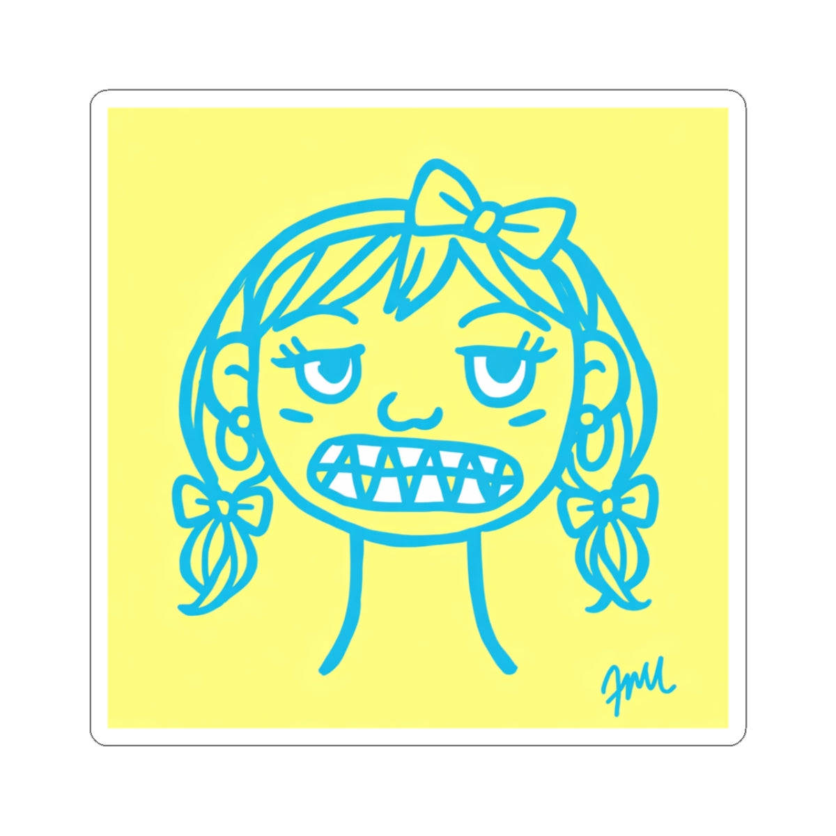 So Icy Grit Girl Sticker – Cool, Confident Vinyl Kiss-Cut Sticker - FMLxArt Store