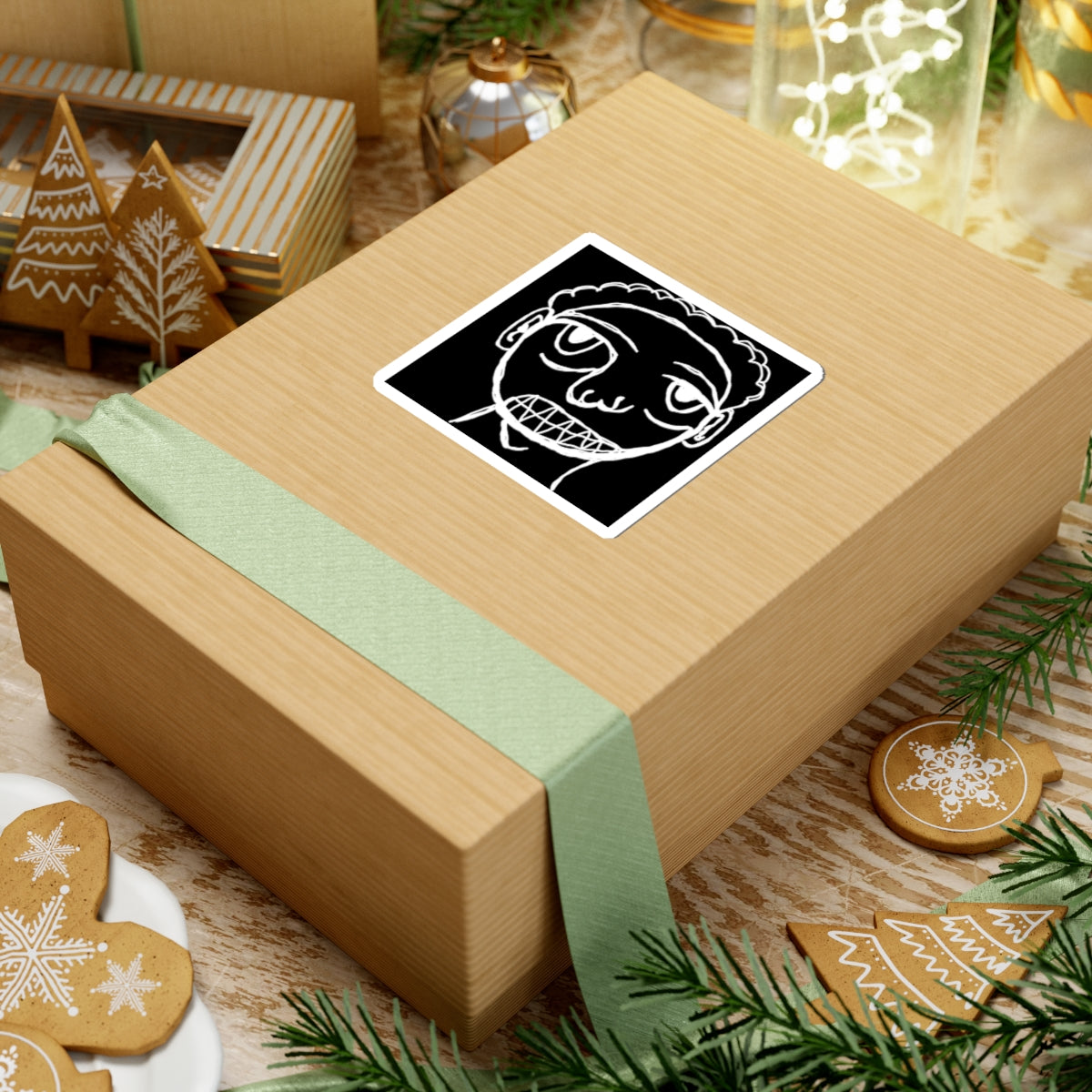 OG Grit Boy Sticker — Black & White Kiss-Cut Laptop Decal - FMLxArt Store