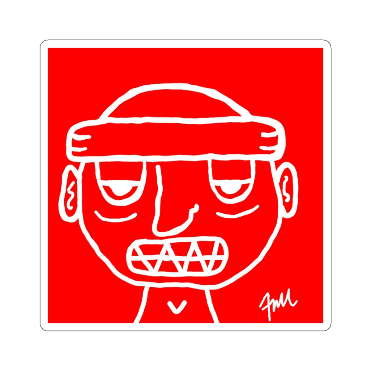 Ski Mask Grit Boy Sticker — Gritty Skate/Street-Style Kiss-Cut Decal - FMLxArt Store