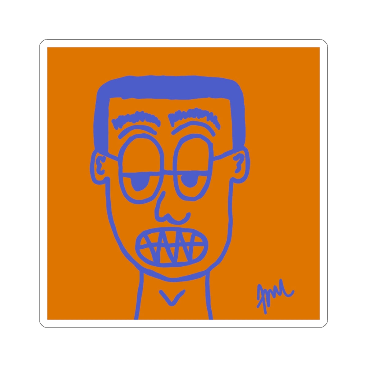 Grit Boy Kiss-Cut Sticker — Tough Character Decal - FMLxArt Store