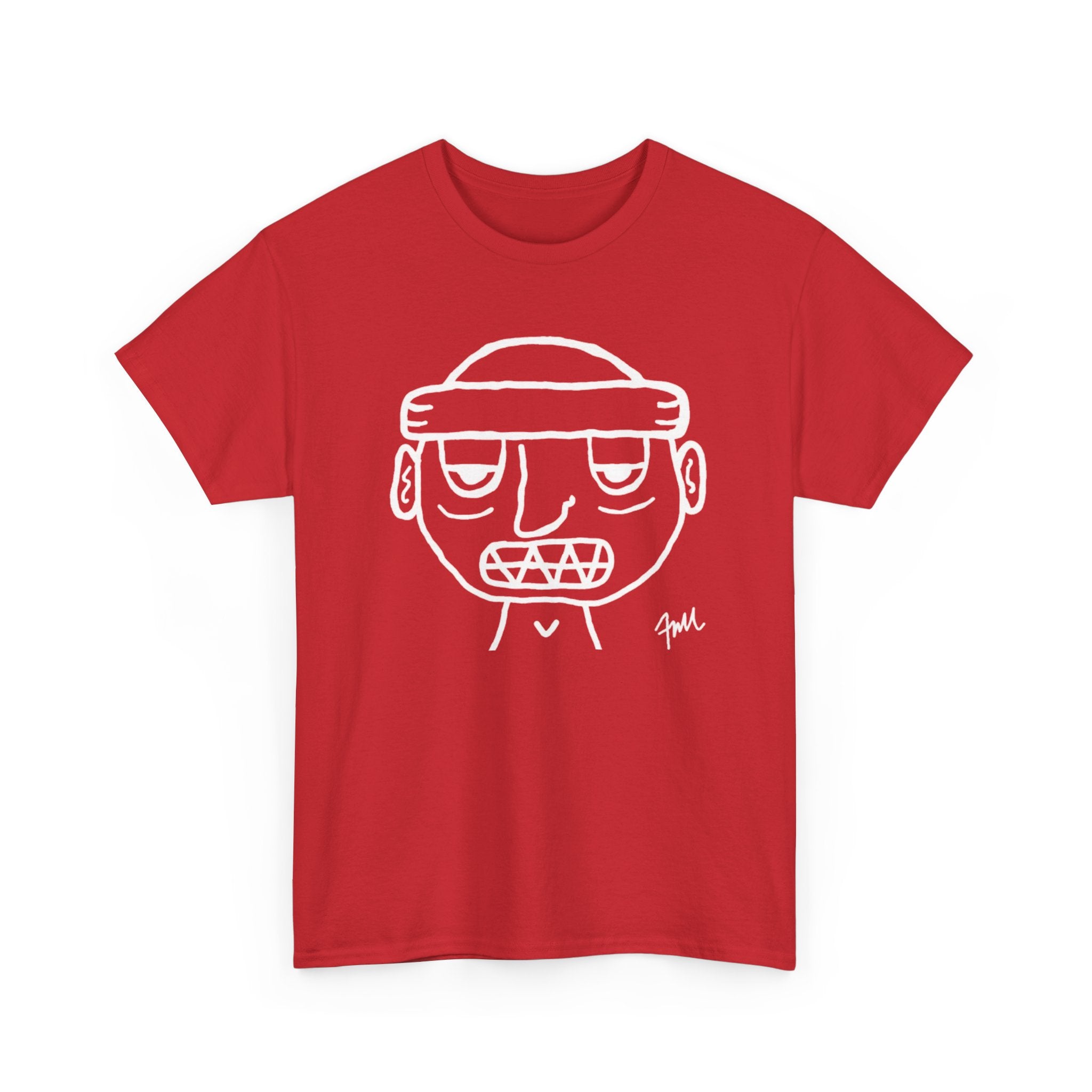 Red Ski Mask 'Grit Boy' Tee — Graphic Ski Mask T-Shirt for Streetwear & Winter Sports - FMLxArt Store