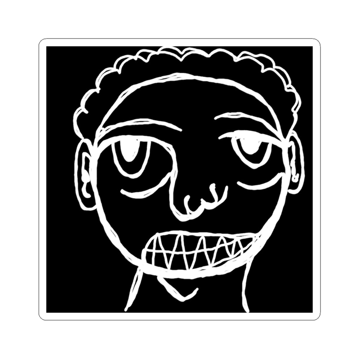 OG Grit Boy Sticker — Black & White Kiss-Cut Laptop Decal - FMLxArt Store