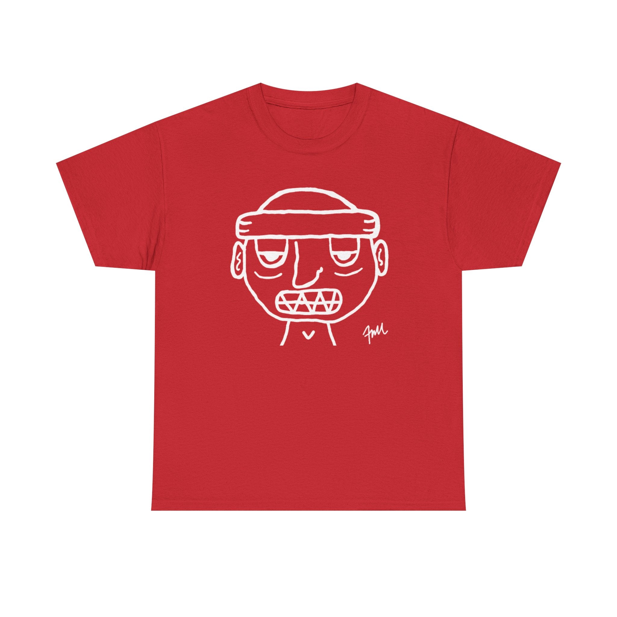 Red Ski Mask 'Grit Boy' Tee — Graphic Ski Mask T-Shirt for Streetwear & Winter Sports - FMLxArt Store