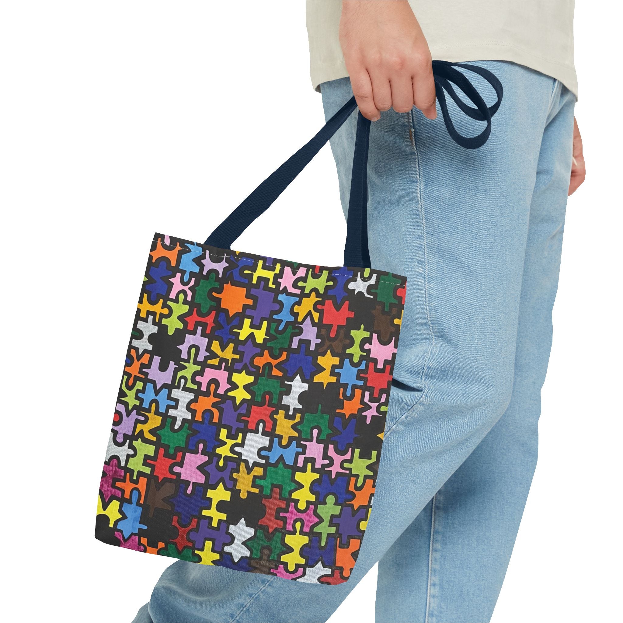 Puzzle Piece Painting All-Over Print Tote Bag - FMLxArt Store